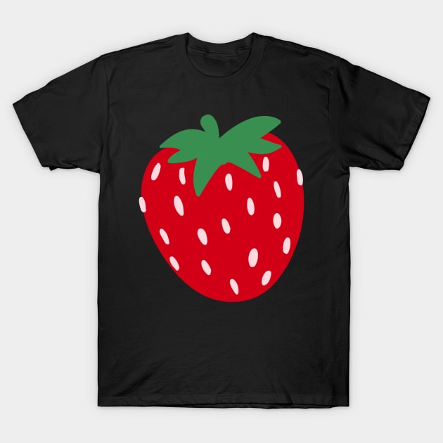 red strawberry drawing T-Shirt by maoudraw